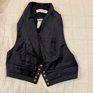 Free People Black Tailored Vest
